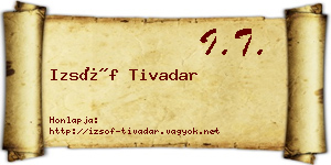Izsóf Tivadar névjegykártya